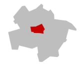 Karte von Hamm, Position von Mitte hervorgehoben