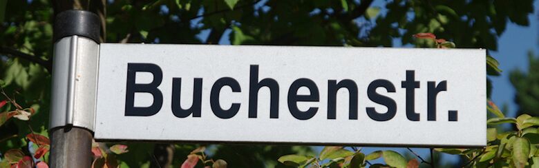 Straßenschild Buchenstraße
