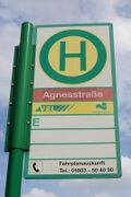 Haltestellenschild Agnesstraße