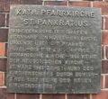 Gedenktafel an der St.-Pankratius-Kirche in Bockum-Hövel