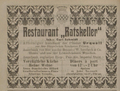 Anzeige Ratskeller (1910)