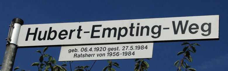 Straßenschild Hubert-Empting-Weg