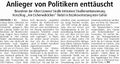 "Anlieger von Politikern enttäuscht", Westfälischer Anzeiger, 16. März 2010