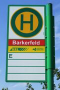 Haltestellenschild Barkerfeld