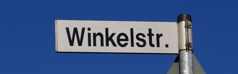 Straßenschild Winkelstraße