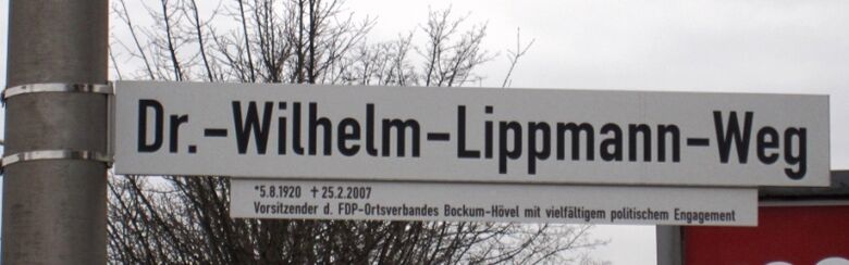Straßenschild Dr.-Wilhelm-Lippmann-Weg