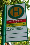 Haltestellenschild Friedrich-Ebert-Park