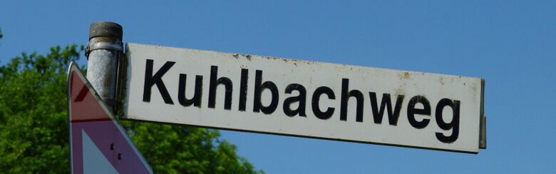 Straßenschild Kuhlbachweg