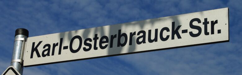 Straßenschild Karl-Osterbrauck-Straße