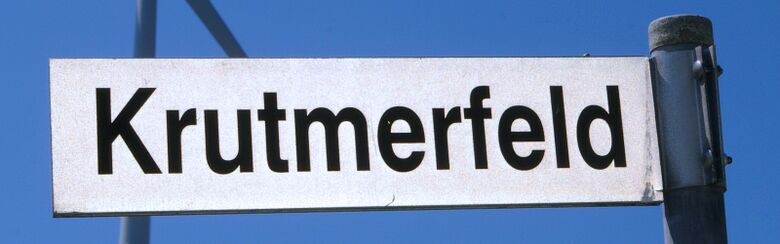 Straßenschild Krutmerfeld