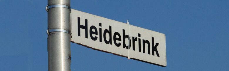 Straßenschild Heidebrink