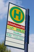 Haltestellenschild Schmehausen/RWE