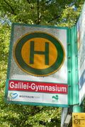 Haltestellenschild Galilei-Gymnasium