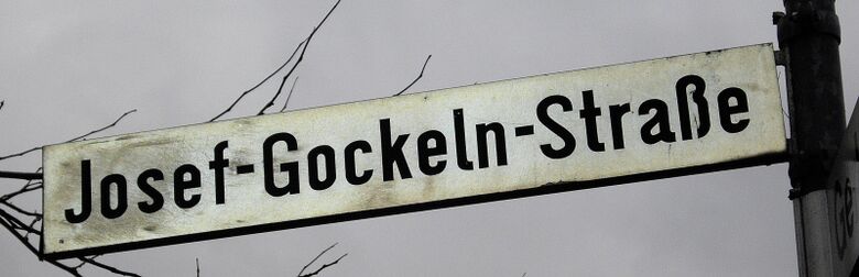 Straßenschild Josef-Gockeln-Straße