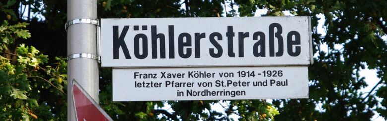 Straßenschild Köhlerstraße