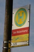 Haltestellenschild Am Weizenkamp