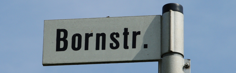 Datei:Strassenschild Bornstrasse.jpg