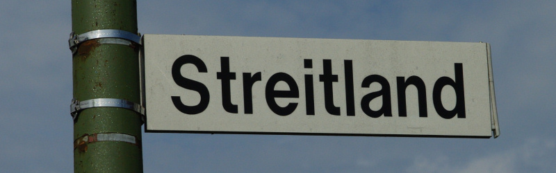 Datei:Strassenschild Streitland.jpg