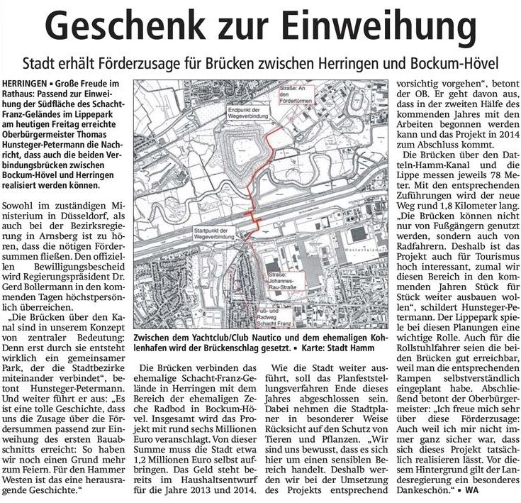 Westfälischer Anzeiger vom 30. November 2012