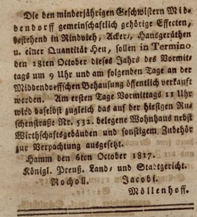 Datei:Kgl. westph.-märk. Intelligenzblatt - Dortmund - Nr. 82 vom 14.10.1817 Seite 524 (424).jpg
