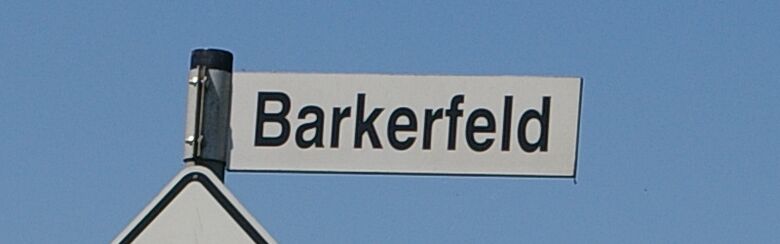Straßenschild Barkerfeld