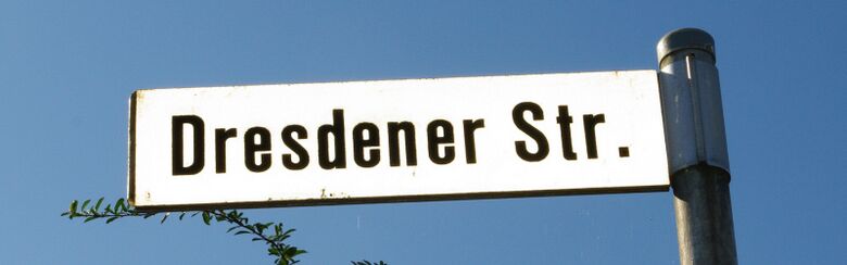 Straßenschild Dresdener Straße