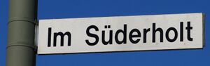 Straßenschild Im Süderholt