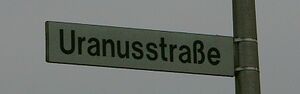 Straßenschild Uranusstraße
