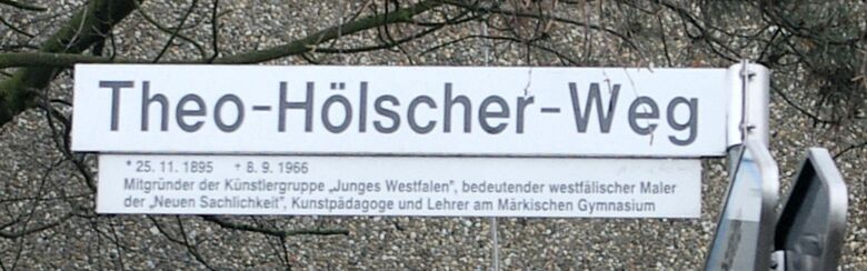 Straßenschild Theo-Hölscher-Weg
