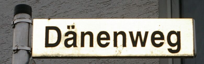 Straßenschild Dänenweg