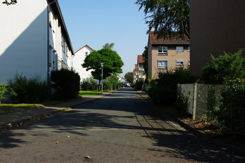 Theodor-Heuss-Straße von der August-Bebel-Straße aus