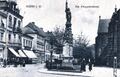 Kriegerdenkmal von 1875 auf dem Marktplatz (Postkarte: gelaufen 1913)