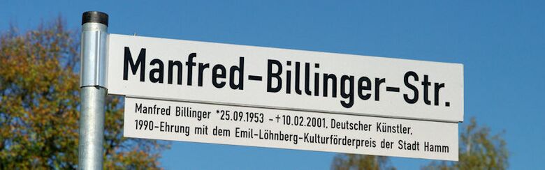 Straßenschild Manfred-Billinger-Straße