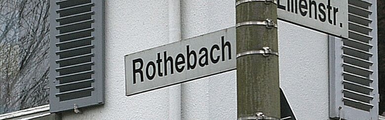 Straßenschild Rothebach