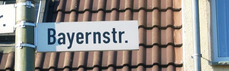 Straßenschild Bayernstraße