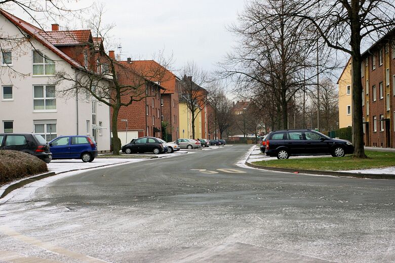 Hansastraße vom Vorheider Weg aus