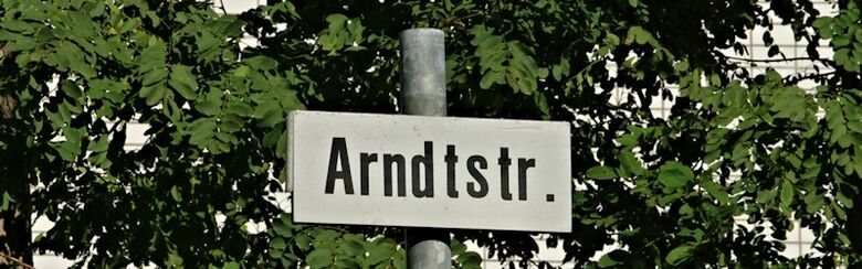 Straßenschild Arndtstraße
