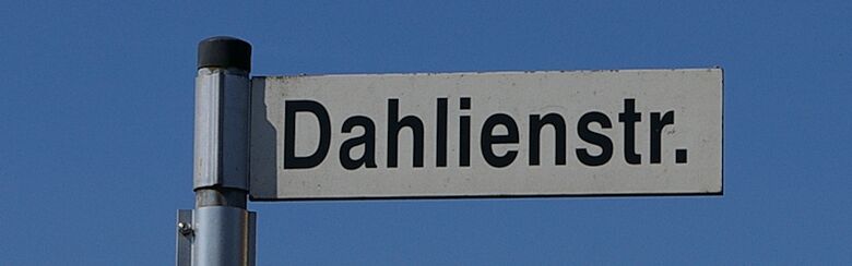 Straßenschild Dahlienstraße