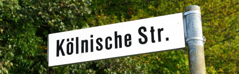 Straßenschild Kölnische Straße