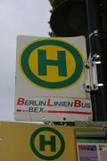 Haltestellenschild Fernbusse