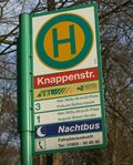 Haltestellenschild Knappenstraße
