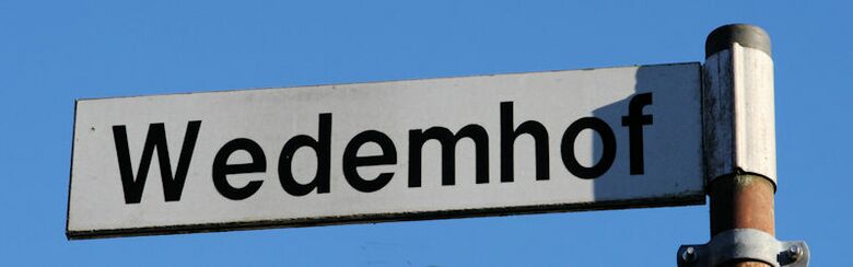 Straßenschild Wedemhof