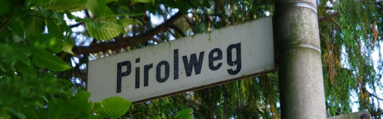 Straßenschild Pirolweg