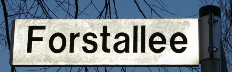 Straßenschild Forstallee