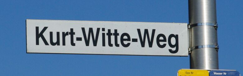 Straßenschild Kurt-Witte-Weg