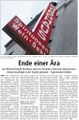 "Ende einer Ära", Westfälischer Anzeiger, 9. Dezember 2009
