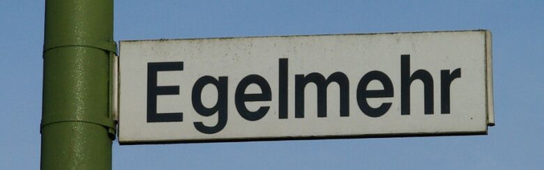 Straßenschild Egelmehr