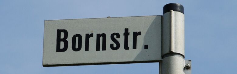 Straßenschild Bornstraße