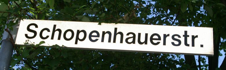Straßenschild Schopenhauerstraße
