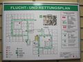 Lageplan des Rathauses (Flucht- und Rettungsplan).